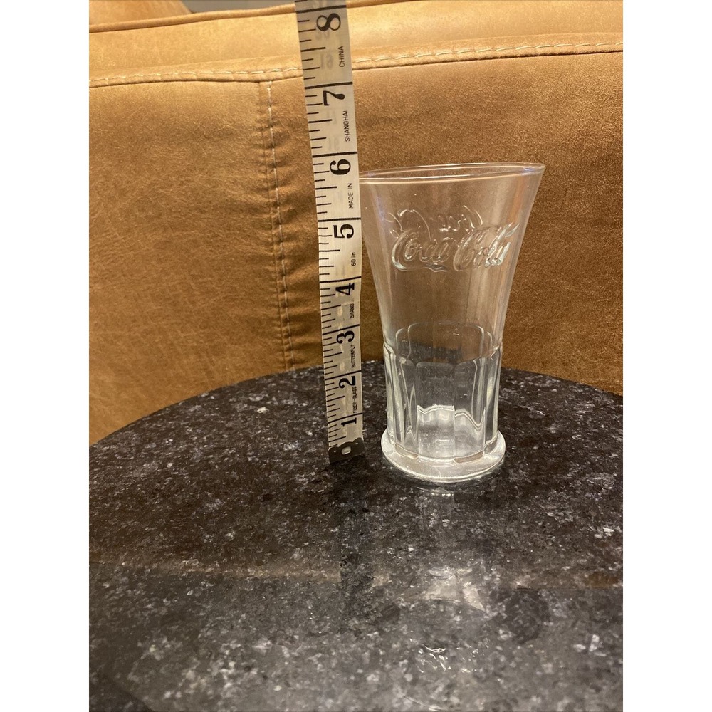 Vintage Clear Heavy Libbey Coca-Cola Coke Drinking Glass With Flared Rim